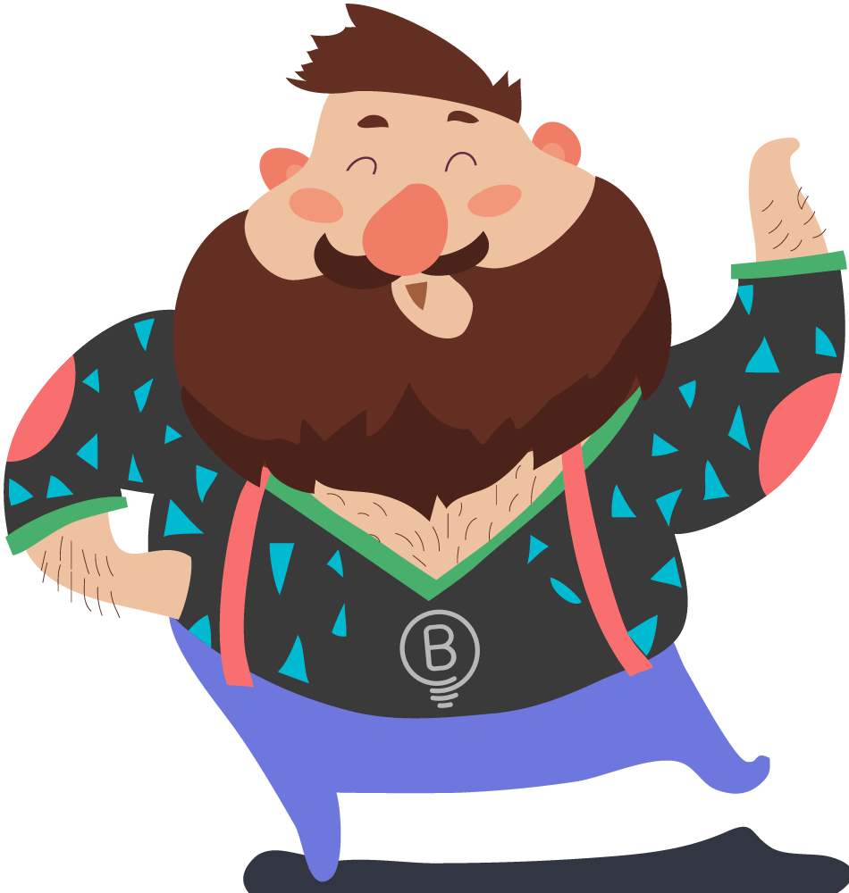 Happy Dancing Guy with beard