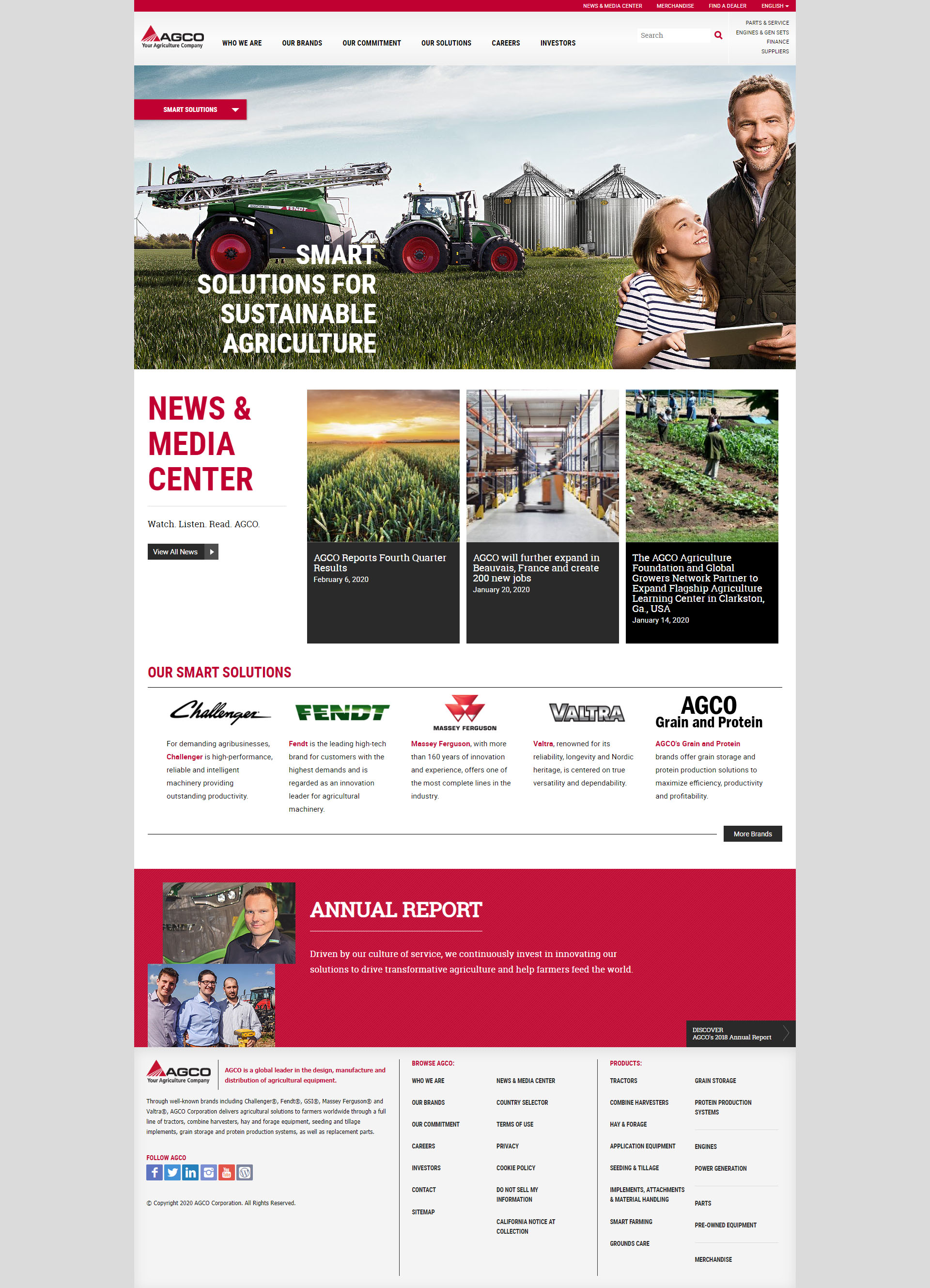 Previous Agricultural Manufacturing Website Design Sample