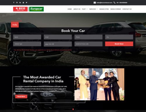 Previous Car Rental Website Design Sample