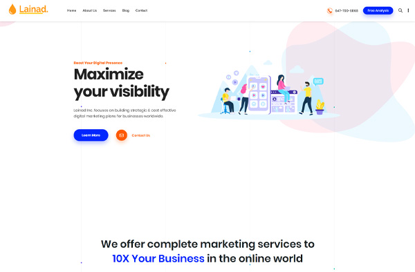 Previous Digital Marketing Website Design Example