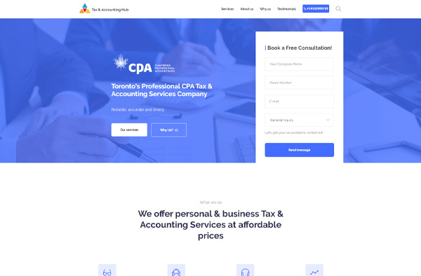 Tax CPA Hub Website Design