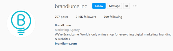 sample social media backlink in instagram profile